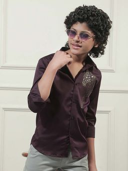 CRIMSOUNE CLUB - Boys Embroidered Cotton Blend Shirt