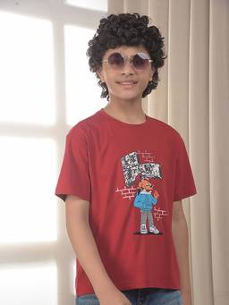 CRIMSOUNE CLUB - Boys Graphic Cotton T-Shirt