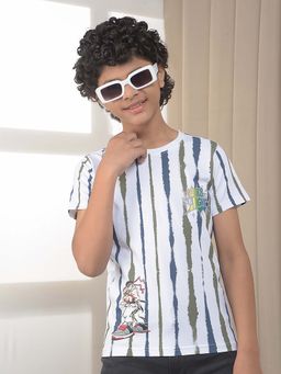 CRIMSOUNE CLUB - Boys Stripes Cotton T-Shirt