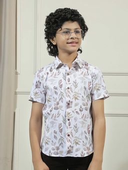 CRIMSOUNE CLUB - Boys Printed Cotton Blend Shirt