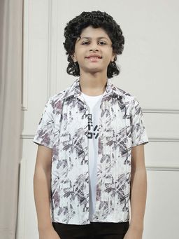 CRIMSOUNE CLUB - Boys Printed Polyester Shirt with T-Shirt