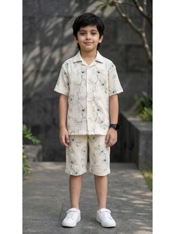 Ahhaaaa - Boys Green Embroidered Co-ord Sets