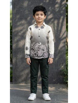 Ahhaaaa - Boys Ombre Cotton Shirt with Pant