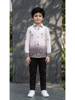 Ahhaaaa - Boys Ombre Cotton Shirt with Pant