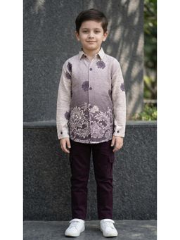 Ahhaaaa - Boys Ombre Cotton Shirt with Pant