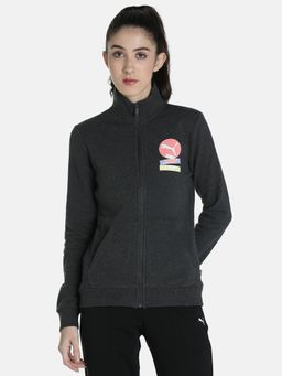 Puma - Graphic Womens Grey Jacket