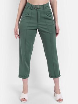 BROADSTAR - Women Light Green Color Regular Fit Pant