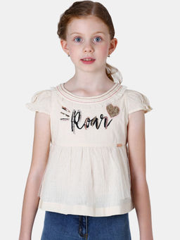 One Friday - Beige Embellished Top