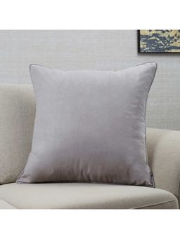 HomeTown - Nora Shades Suede Reversible Solid Cushion Cover 60 x 60 Cm in Grey Colour