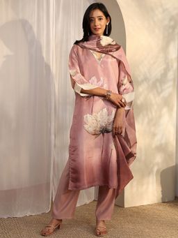 Libas - Pink Silk Blend Kurta With Pant & Dupatta