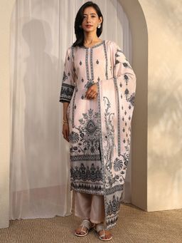 Libas - Off White Silk Blend Kurta With Pant & Dupatta