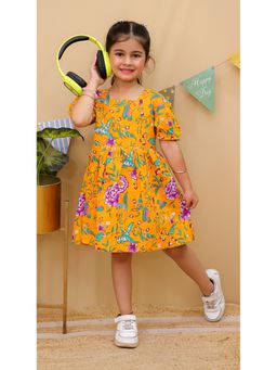 Tiny Bugs - Yellow Printed Dress