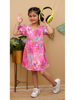Tiny Bugs - Pink Printed Dress