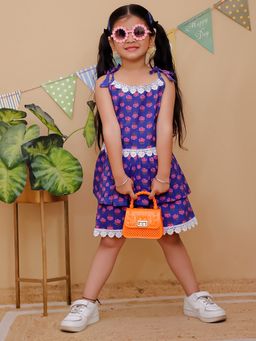 Tiny Bugs - Purple Lace Top with Shorts
