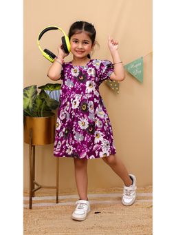 Tiny Bugs - Purple Printed Dress