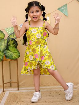 Tiny Bugs - Yellow Front Cut Top with Shorts