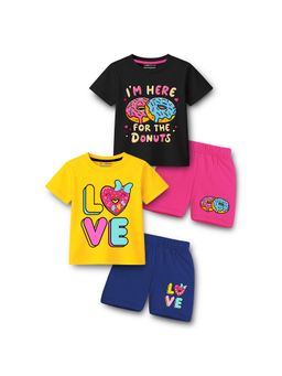 Trampoline - Multi-Colour Printed Regular Fit T-Shirts and Shorts (Pack Of 2)