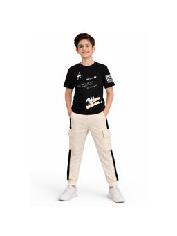 Trampoline - Champion Printed Half Sleeve T-Shirt and Cargo Joggers