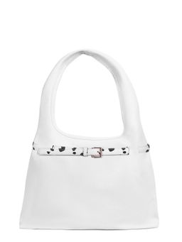 TANN TRIM - Dottie Belt White Shoulder Bag