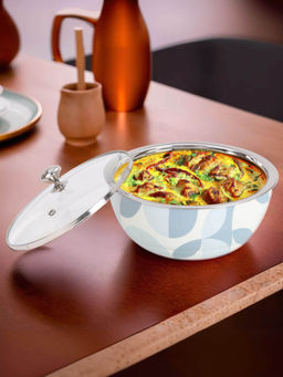 USHA SHRIRAM - SS Curry Casserole with Glass lid 1500ml