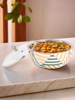 USHA SHRIRAM - SS Curry Casserole with Glass lid 1500ml