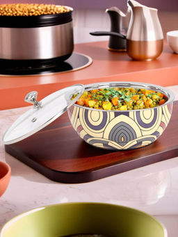 USHA SHRIRAM - SS Curry Casserole with Glass lid 1500ml