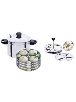 USHA SHRIRAM - Idli cooker 4 Idly Plates & SS Triangle Idly 3 Plate