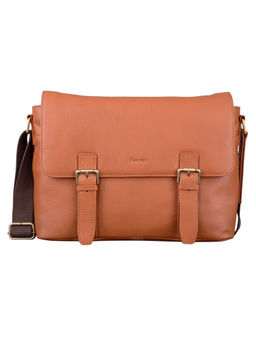 Mai Soli - Men Tan Genuine Leather Messenger Bag