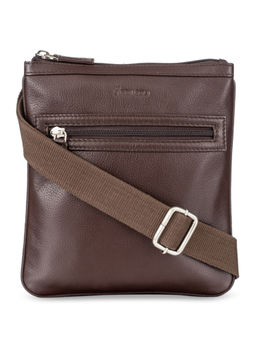 Mai Soli - Men Brown Genuine Leather Slim Sling Bag