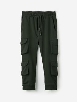 The Souled Store - Solids Green Boys Cotton Joggers
