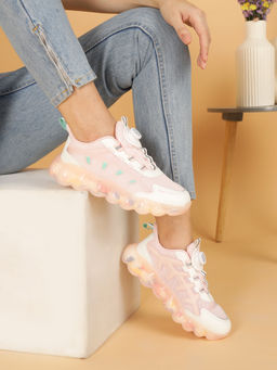 Truffle Collection - Women Pink Solid Casual Sneakers
