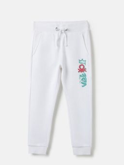 United Colors of Benetton - White Regular Fit Mid Rise Printed Joggers