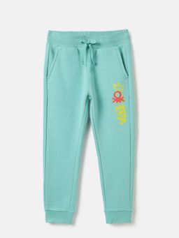 United Colors of Benetton - Green Regular Fit Mid Rise Printed Joggers