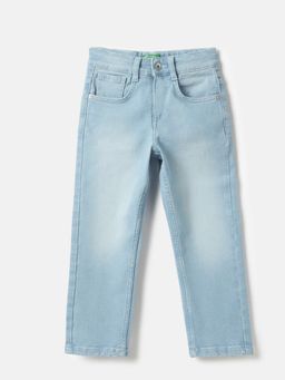 United Colors of Benetton - Boys Straight Fit Mid Rise Solid Jeans