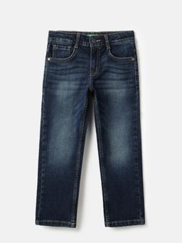 United Colors of Benetton - Boys Regular Fit Mid Rise Solid Jeans