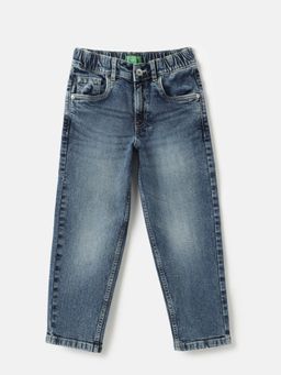 United Colors of Benetton - Boys Slouchy Fit Mid Rise Solid Jeans