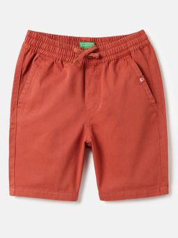 United Colors of Benetton - Rust Regular Fit Mid Rise Solid Shorts