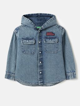 United Colors of Benetton - Boxy Fit Hooded Neck Solid Shirt