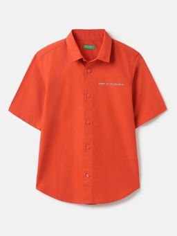 United Colors of Benetton - Boxy Fit Spread Collar Graphic Printed Shirt