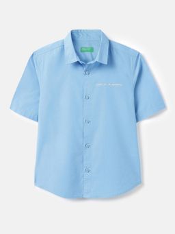 United Colors of Benetton - Boxy Fit Spread Collar Graphic Printed Shirt