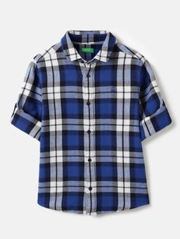 United Colors of Benetton - Regular Fit Spread Collar Checked Shirt