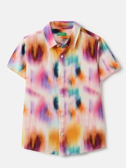 United Colors of Benetton - Regular Fit Spread Collar Printed Shirt