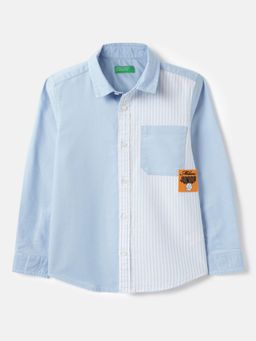United Colors of Benetton - Regular Fit Spread Collar Striped Shirt