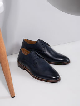 Alberto Torresi - Genuine Leather Navy Blue Office Dress Formal Derbies