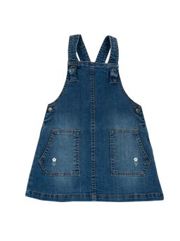 Chicco - Girls Blue Cotton Blend Dungaree