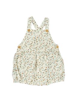 Chicco - Girls Cream Cotton Dungaree