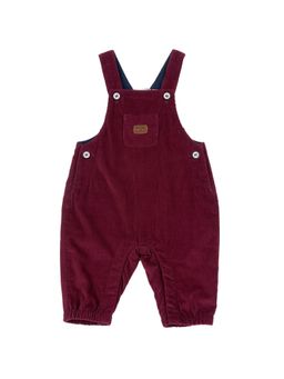 Chicco - Boys Maroon Cotton Dungaree