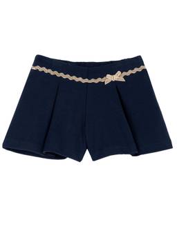 Chicco - Girls Navy Blue Cotton Blend Shorts
