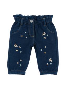 Chicco - Girls Navy Blue Cotton Blend Jeans