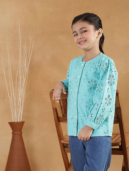 Fabindia - Girls Blue Cotton Top